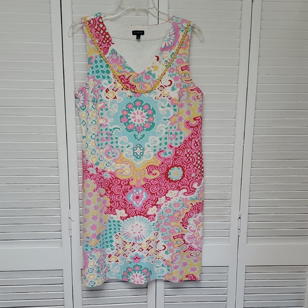 Talbots Medallion Interlocking Multicolor Sleevel… - image 6